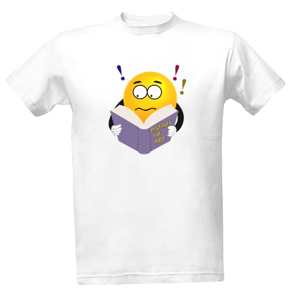 Tričko s potiskem emoji kniha 
